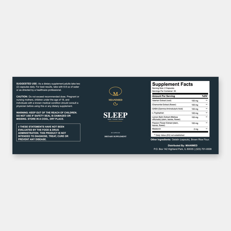 MIANIMED SLEEP – Nighttime Relaxation and Sleep Support, 60 Capsules