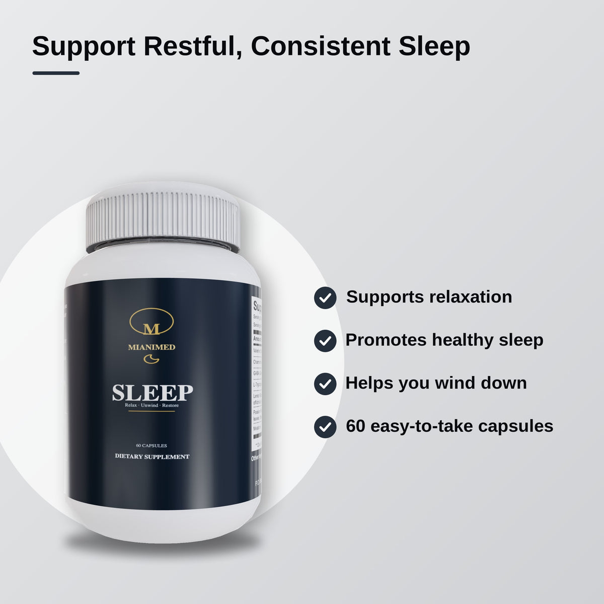 MIANIMED SLEEP – Nighttime Relaxation and Sleep Support, 60 Capsules