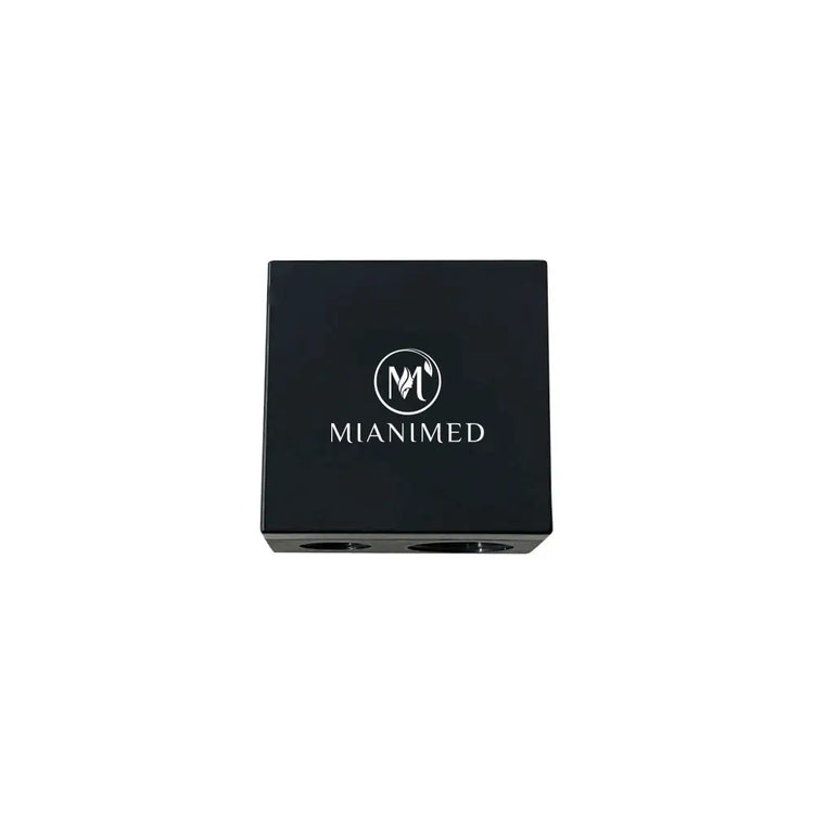 MIANIMED premium skincare product packaging in black with logo.