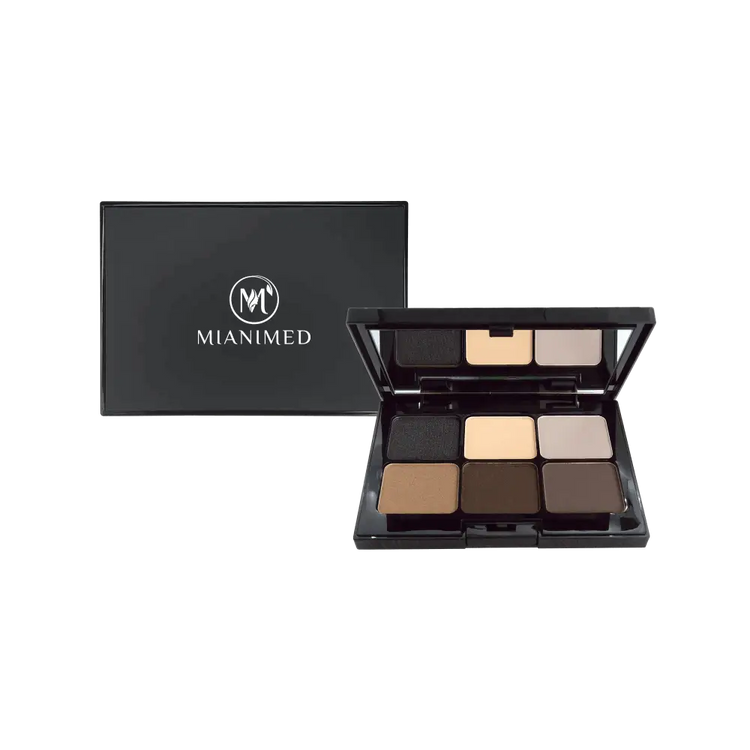 MIANIMED premium skincare eyeshadow palette with six shades for flawless beauty.