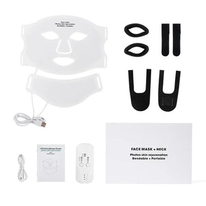MIANIMED Face Neck Silicone LED Mask Photon Therapy | Facial Beauty Mask Skin Brighten Skin Care - with box / CHINA