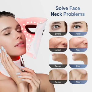 MIANIMED Face Neck Silicone LED Mask Photon Therapy | Facial Beauty Mask Skin Brighten Skin Care