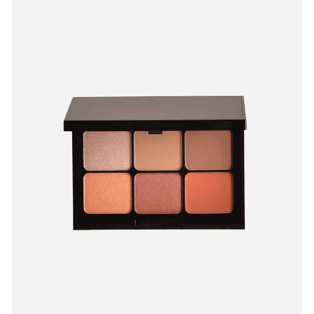 Premium MIANIMED skincare palette featuring six vibrant shades for a flawless finish.